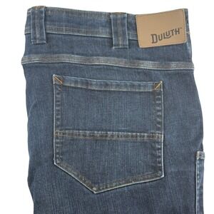 Duluth Trading Co Ballroom Double Flex Jeans Mens 46x30 Standard Fit Dark Wash